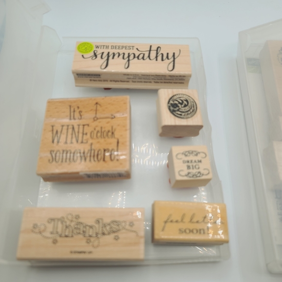 Stampin' Up Stamp with mix of others - all wood block stamps. - Picture 2 of 5
